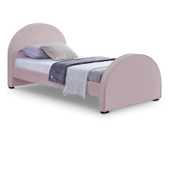 Brody Pink Velvet Twin Bed