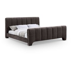 Camila Brown Chenille Fabric Full Bed