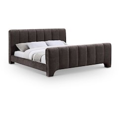 Camila Brown Chenille Fabric King Bed