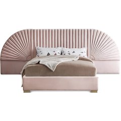 Cleo Pink Velvet King Bed