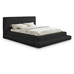 Dane Black Teddy Fabric King Bed