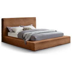 Dexter Saddle Corduroy Fabric King Bed