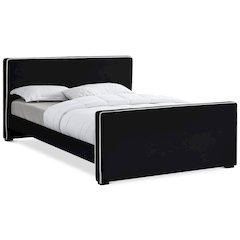 Dillard Black Velvet King Bed