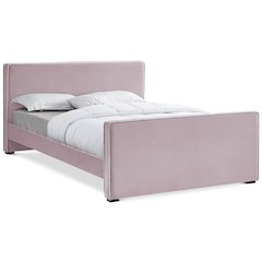 Dillard Pink Velvet Full Bed