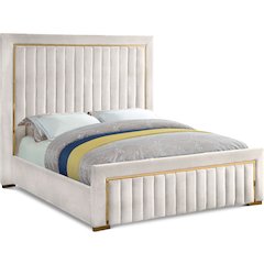 Dolce Cream Velvet King Bed