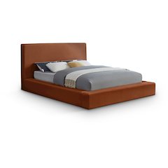Dorian Cognac Velvet Full Bed
