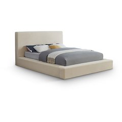 Dorian Cream Velvet Full Bed