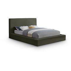 Dorian Green Velvet Queen Bed