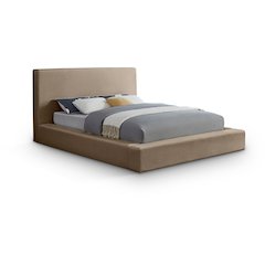 Dorian Taupe Velvet Full Bed