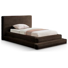 Drew Brown Corduroy Fabric Twin Bed