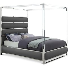 Encore Grey Vegan Leather King Bed
