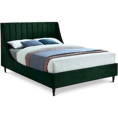 Eva Green Velvet Queen Bed