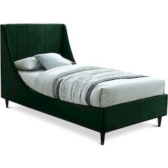 Eva Green Velvet Twin Bed