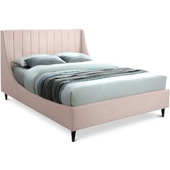 Eva Pink Velvet King Bed