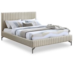 Gallo Beige Vegan Leather King Bed