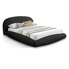 Genesis Black Teddy Fabric King Bed