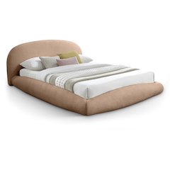 Genesis Beige Teddy Fabric Queen Bed