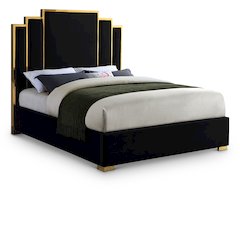 Hugo Black Velvet King Bed