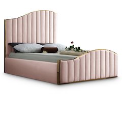Jolie Pink Velvet King Bed