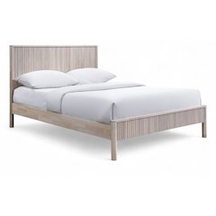 Kivo Natural Solid Wood King Bed