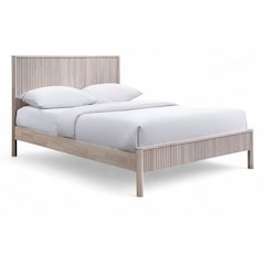 Kivo Natural Solid Wood Queen Bed
