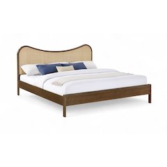 Windsor Brown Solid Wood King Bed (3 Boxes)