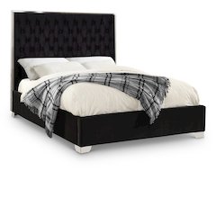Lexi Black Velvet Full Bed