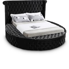 Luxus Black Velvet Full Bed