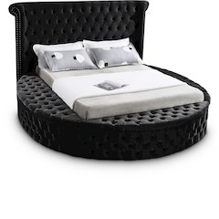 Luxus Black Velvet King Bed