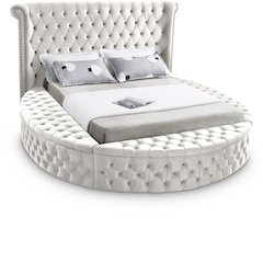 Luxus Cream Velvet King Bed