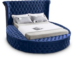 Luxus Navy Velvet Full Bed