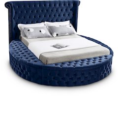 Luxus Navy Velvet King Bed