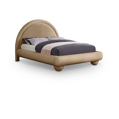 Madrid Beige Velvet Full Bed