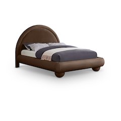 Madrid Brown Velvet King Bed