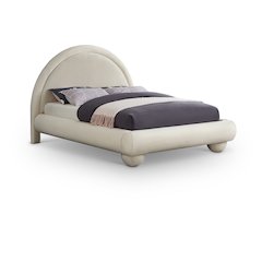 Madrid Cream Velvet King Bed