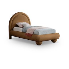 Madrid Saddle Velvet Twin Bed