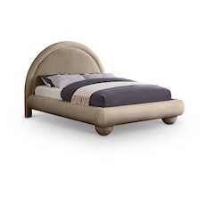 Madrid Taupe Velvet Full Bed