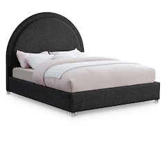 Milo Black Fabric King Bed