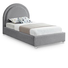 Milo Grey Fabric Twin Bed
