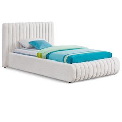 Nash Cream Boucle Fabric Twin Bed