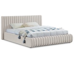 Nico Cream Velvet Queen Bed