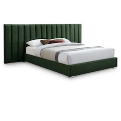 Pablo Green Velvet King Bed