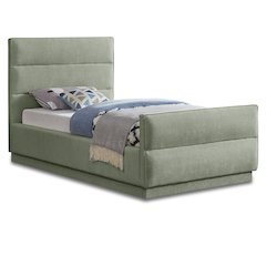 Paxton Mint Chenille Fabric Twin Bed