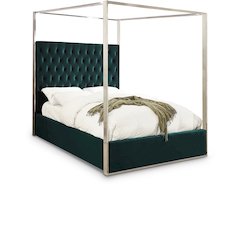 Porter Green Velvet King Bed