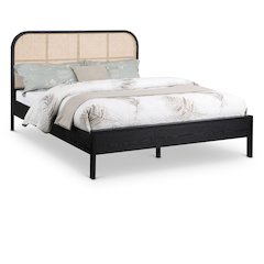 Siena Black Ash Wood Queen Bed