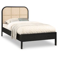 Siena Black Ash Wood Twin Bed