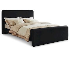 Sloan Black Velvet King Bed