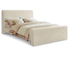 Sloan Cream Velvet Full Bed