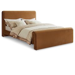 Sloan Saddle Velvet Queen Bed