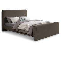Stylus Brown Boucle Fabric Full Bed